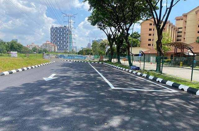 Completed resurfaced road